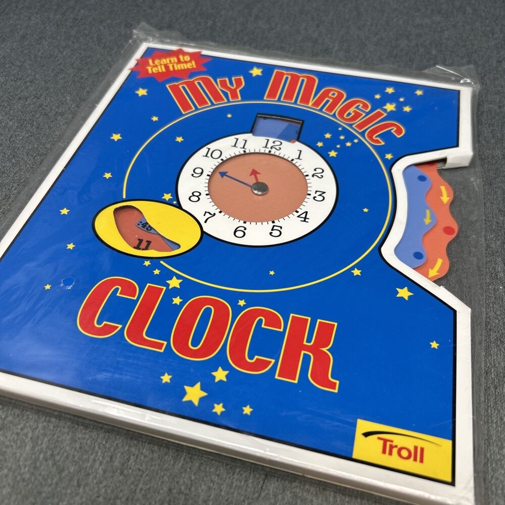 VTG 2001 Learn To Tell Time My Magic Clock By Troll Homeschooling Educate SEALED